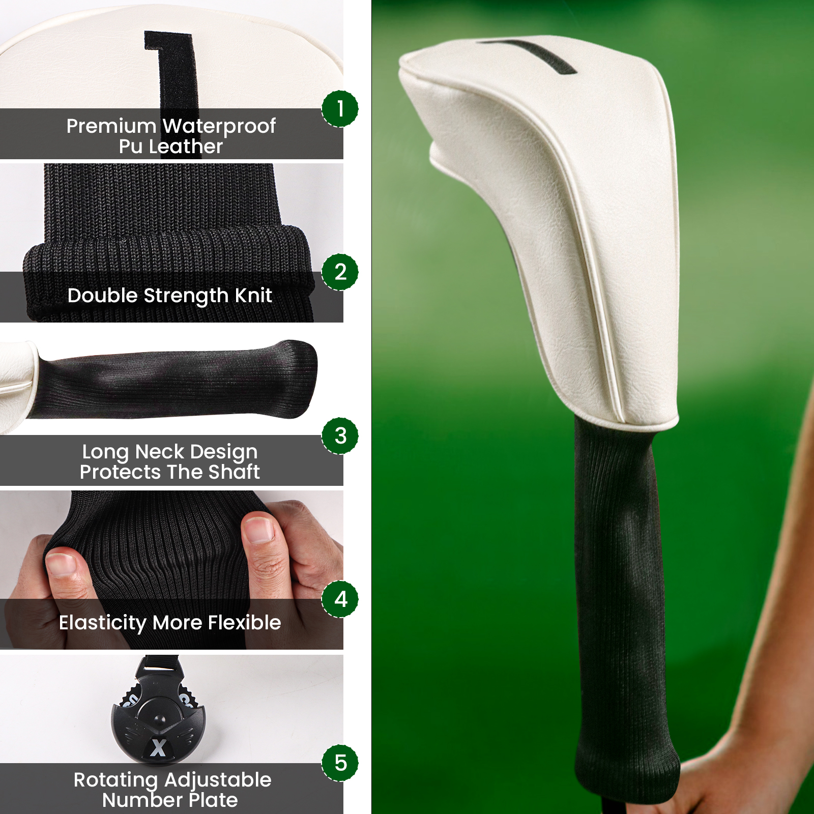 1 Pack PU Leather Golf Club He - Golf Equipment Cabinet のレビューと価格
