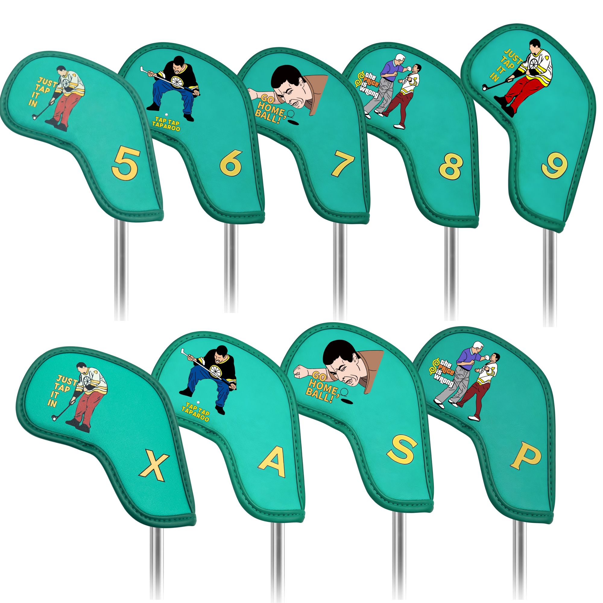 9 pcs Golf Iron Covers with Fu - Golf Equipment Cabinet のレビューと価格