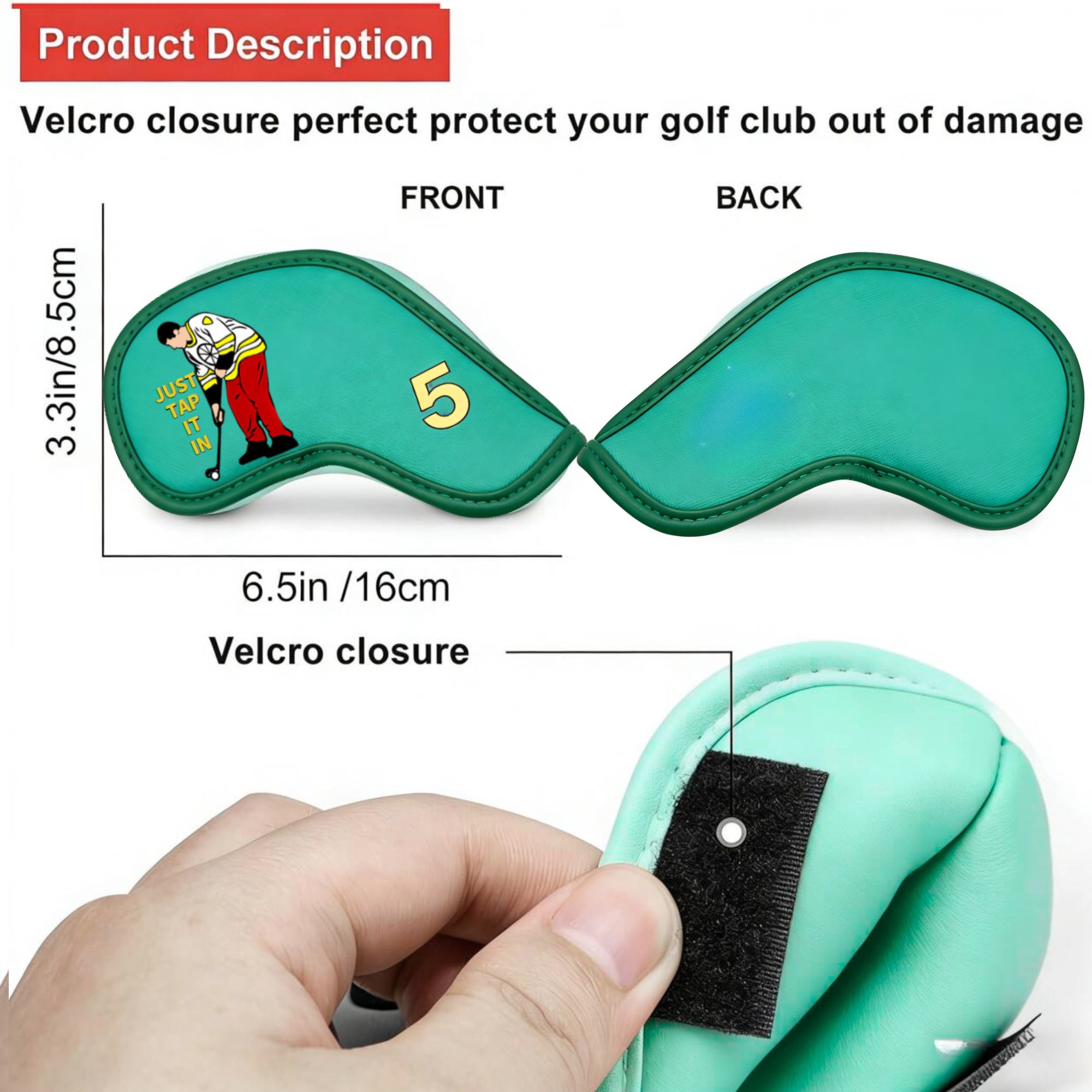 9 pcs Golf Iron Covers with Fu - Golf Equipment Cabinet のレビューと価格