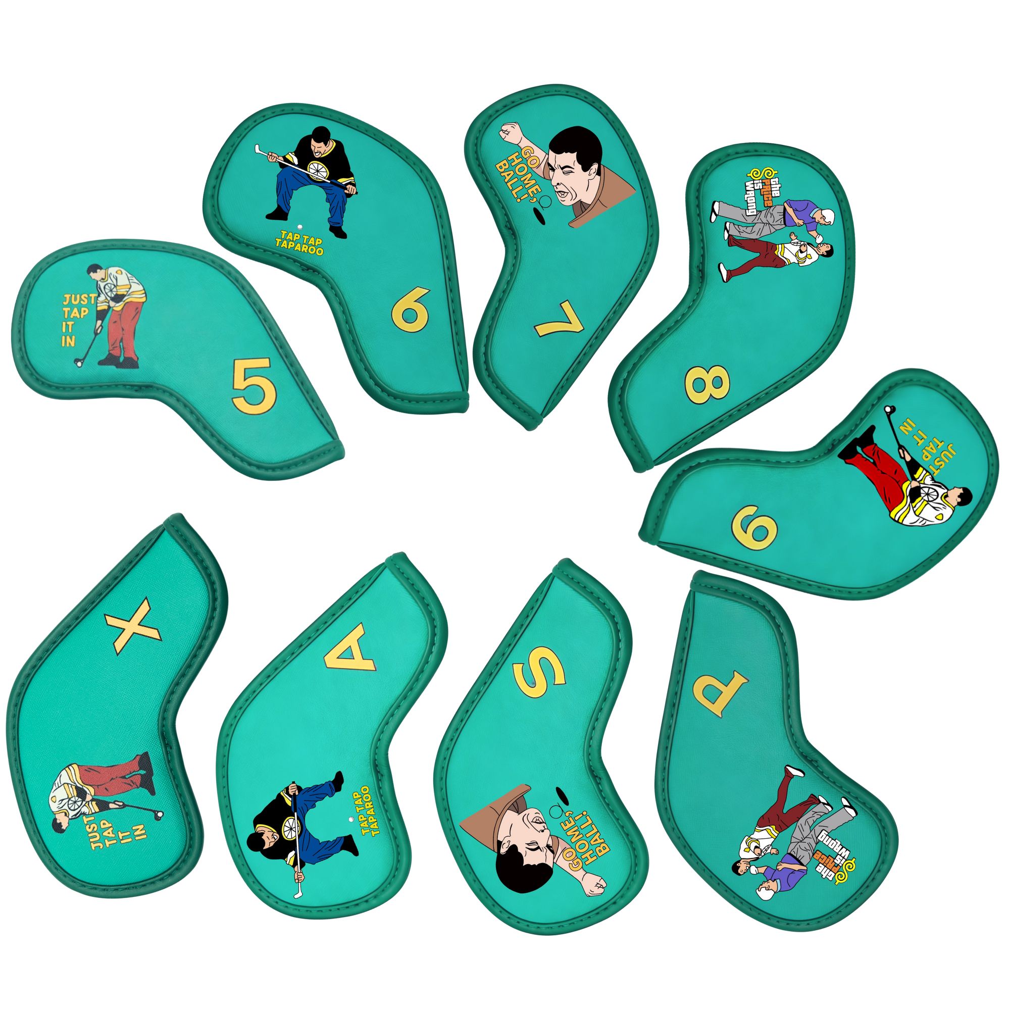 9 pcs Golf Iron Covers with Fu - Golf Equipment Cabinet のレビューと価格