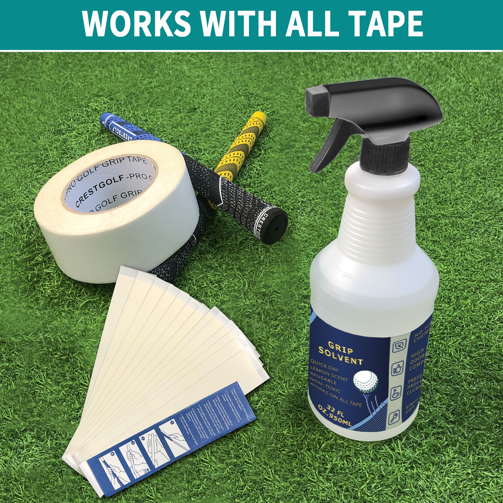 Golf Grip Solvent 32 OZ for Re - Grip Regrip Tape のレビューと価格